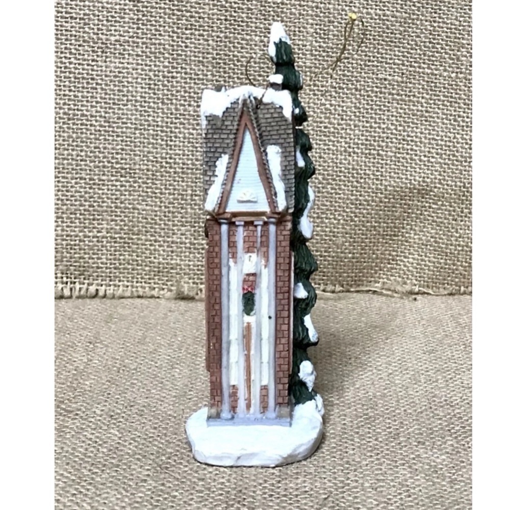 Vintage Cathedral Christmas Ornament Porcelain Holiday Festive Winter Dickensian